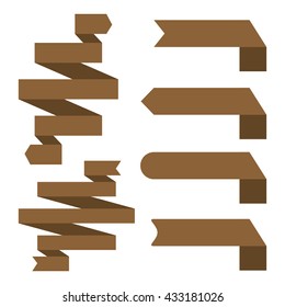 banner ribbon vector set isolated background