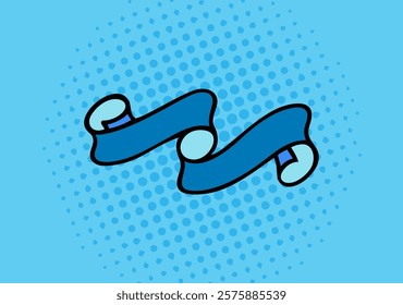 Banner ribbon. Vector shape for information. Vector illustration