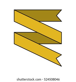 banner ribbon yellow graphic