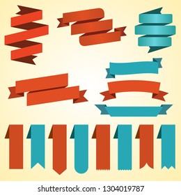 Banner and Ribbons vector illustration