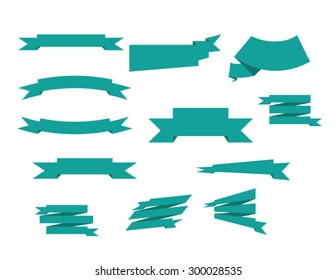 banner ribbons vector set