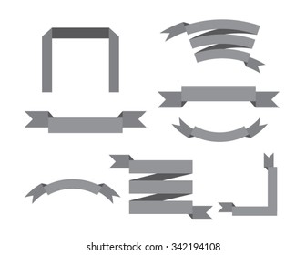banner ribbons vector set
