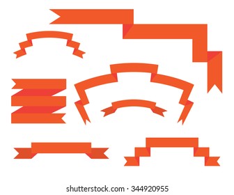 banner ribbons vector set
