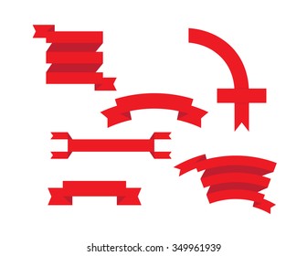 banner ribbons vector set
