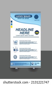 banner roll up vector teamplate design for business company and marketing