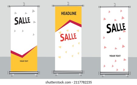 Banner roll-up design, business concept. Graphic template