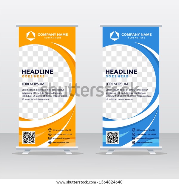 Banner Rollup Design Business Concept Graphic Stock Vector Royalty Free