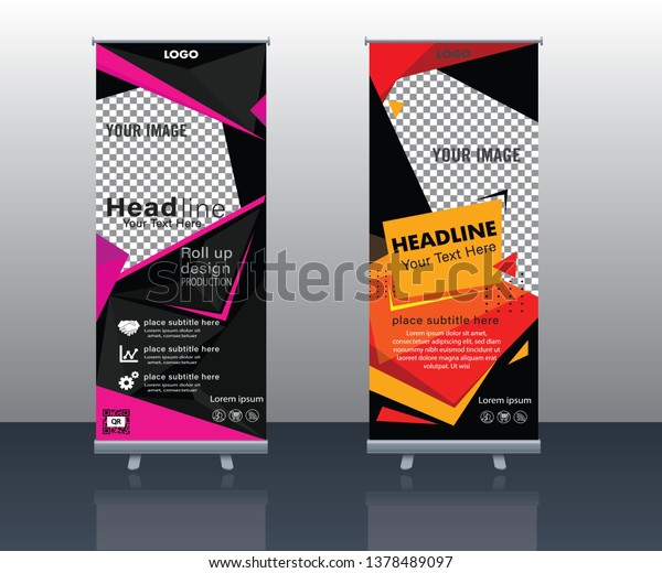 Banner Rollup Design Business Concept Graphic Stock Vector Royalty Free