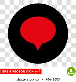 Banner round icon. Vector EPS illustration style is flat iconic bicolor symbol, intensive red and black colors, transparent background.