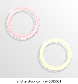 Banner round presentation, vector circle information. Graphic composition business presentations. Round glossy banners annotations. Color sticker banner for registration of proposals circle