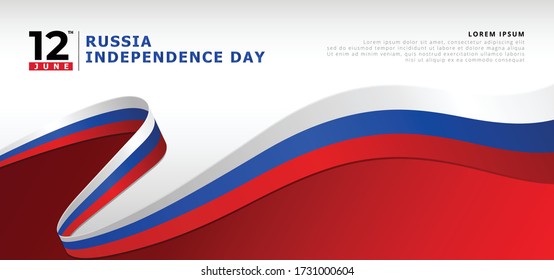Banner Russia independence day celebration. Independence day banners style