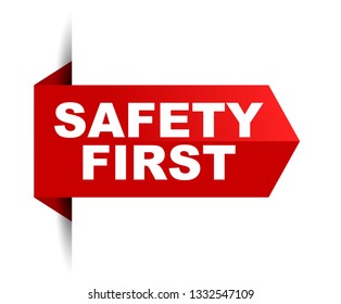 Banner Safety First Stock Vector (Royalty Free) 1332547109 | Shutterstock