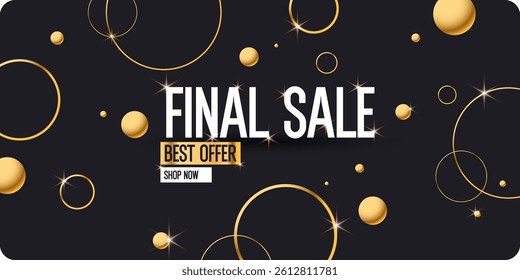 A banner for the sale of goods and services. An advertising poster for the store. Stylish background in a modern style.