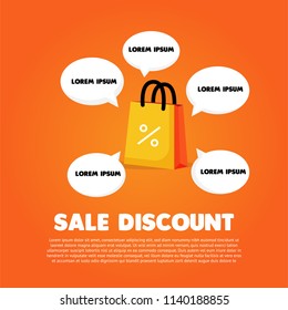 Banner Sale Promo Discount With Shopping Bag