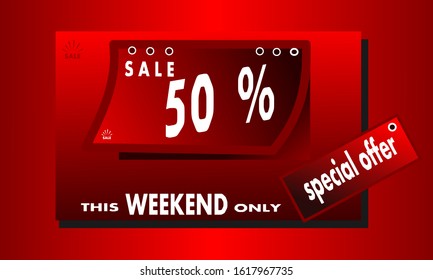 banner sale, red illustration vector with red background, can make brochur business template banners and for others.


