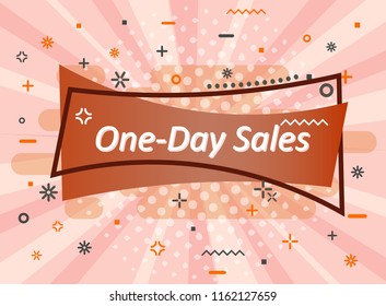 Banner sale in the style of pinap