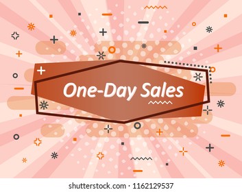 Banner sale in the style of pin-up