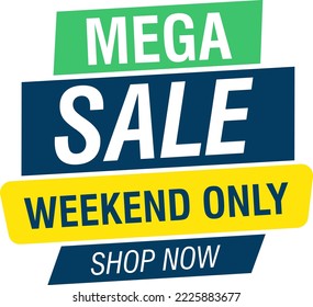 Banner sale template design, big sale special offer. end of season special offer banner. mega sale. vector illustration.