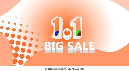 Banner sale template. Design with shape and orange color.
