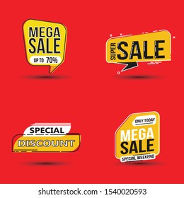 Banner Sale Template. Fullpack vector illustration