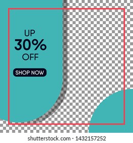 Banner Sale Transparent Background For Ad Promotion Product or Brand