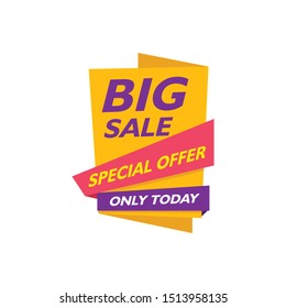 Banner Sale vector icon illustration design template
