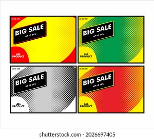 BANNER SALES BACKGROUND ILLUSTRATED PRODUCT promotion