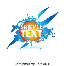 Banner with sample text on white