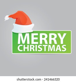banner with santa hat.
