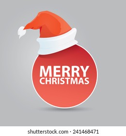 banner with santa hat.