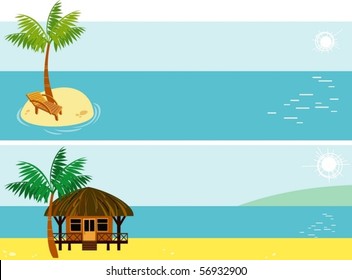 banner with a sea view