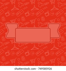 Banner and seamless pattern on a bright background on a subject of sale