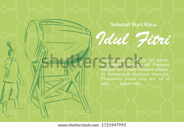 Banner Selamat Hari Raya Idul Fitri Stock Vector Royalty Free 1721947993