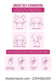 Banner Self Exam for october pink breast cancer prevention - In English