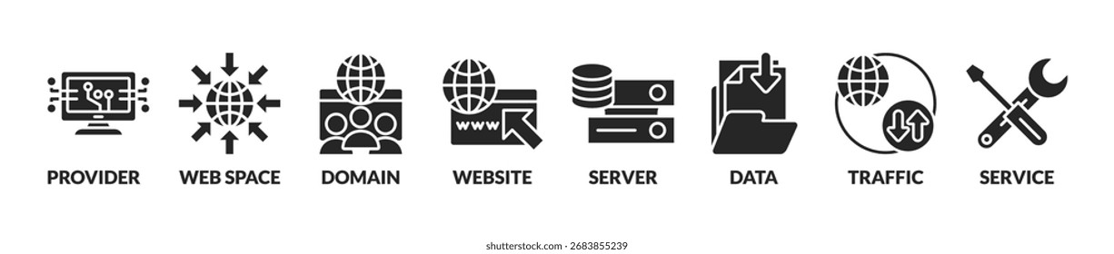 Anuncio SEO Sitio web en línea Web Hosting Tecnología Ilustración vectorial Concepto