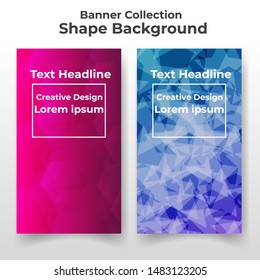 Banner set Background shape Transparency Applicable for gift card, Poster on wall poster template, landing page, ui, ux ,coverbook, baner, social media posted