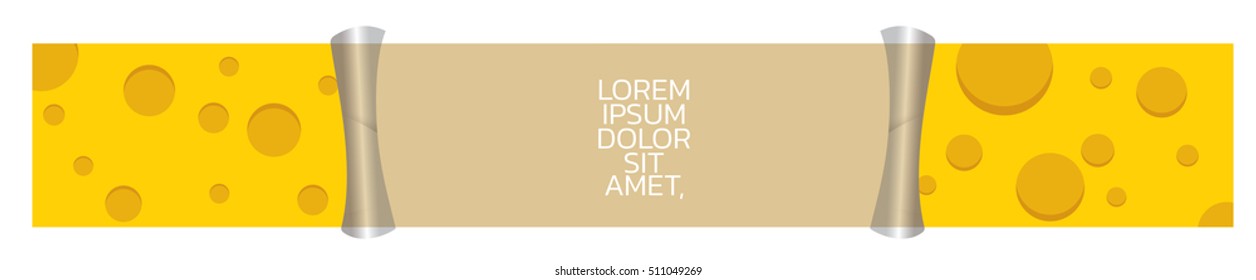 Banner set. Cheese concept.