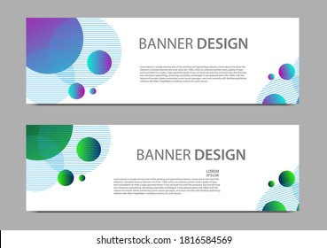 Banner set design for web print etc