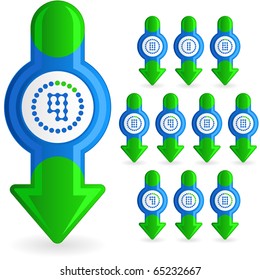 Banner set with number signs. Vector collection.