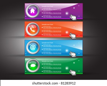 Banner set for site. Vector illustration