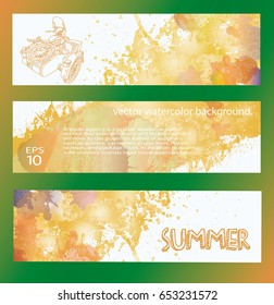 Banner. set. Summer trip