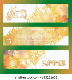 Banner. set. Summer trip