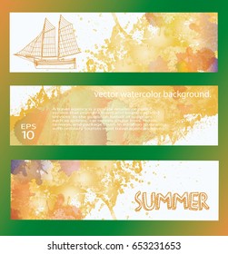 Banner. set. Summer trip