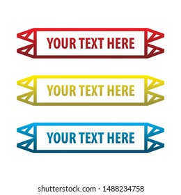 banner set, text box, title box, speech text, speech title, frame text, frame title, text border, title border