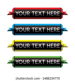 banner set, text box, title box, speech text, speech title, frame text, frame title, text border, title border