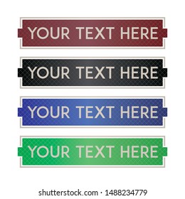 banner set, text box, title box, speech text, speech title, frame text, frame title, text border, title border