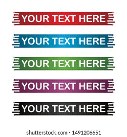 banner set, text box, title box, speech text, speech title, frame text, frame title, text border, title border