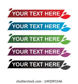 banner set, text box, title box, speech text, speech title, frame text, frame title, text border, title border