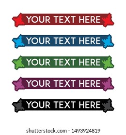 banner set, text box, title box, speech text, speech title, frame text, frame title, text border, title border