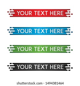 banner set, text box, title box, speech text, speech title, frame text, frame title, text border, title border